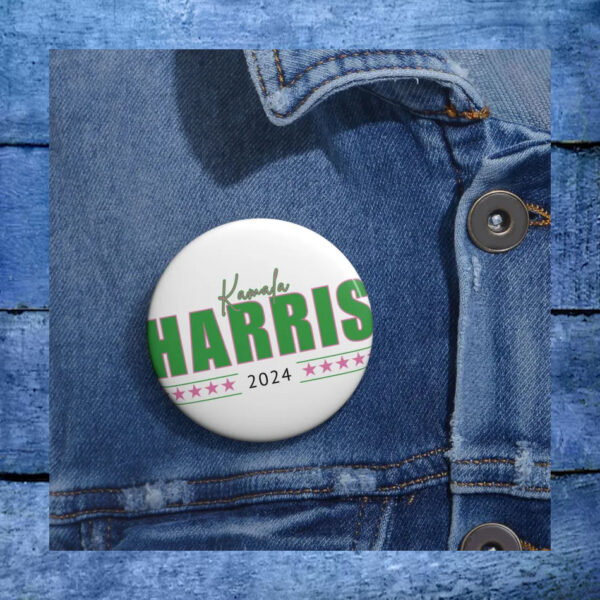 Kamala Harris 2024 Pink & Green Button