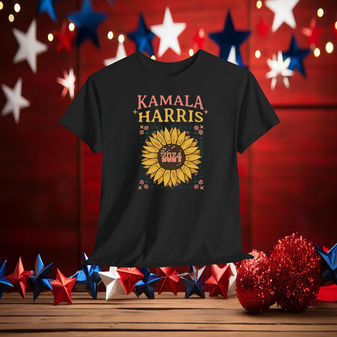 Kamala Harris 2024 Shirt, Kamala for President Boho Flower Shirt