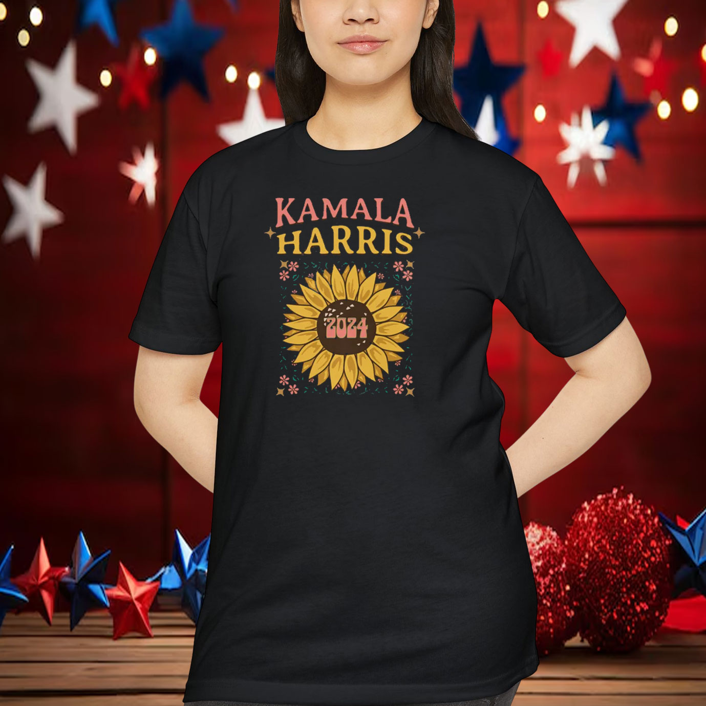 Kamala Harris 2024 Shirt, Kamala for President Boho Flower Shirt