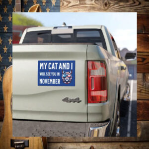 Kamala Harris Cat Lady Car Magnet