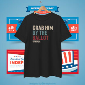 Kamala Harris Shirt, Madam President 2024, Grab Him By The Ballot Shirt