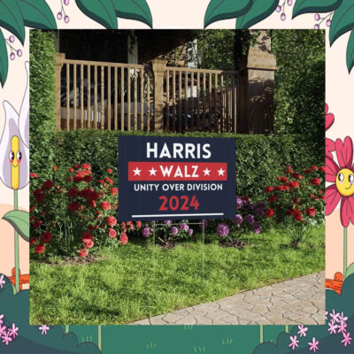 Kamala Harris & Tim Walz 2024 Yard Sign - Unity Over Division