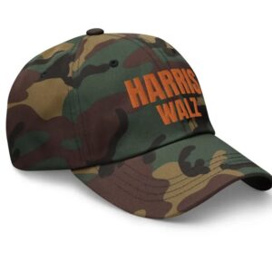 Kamala Harris Tim Walz Camo Camouflage Hat