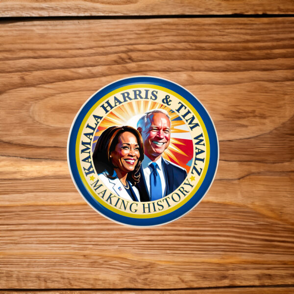 Kamala Harris Tim Walz 2024 Button