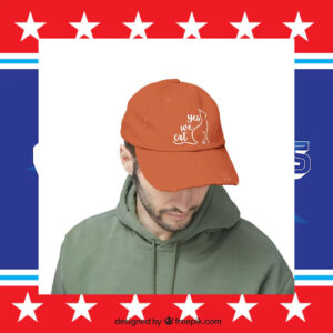 Kamala Harris Yes we Cat Printed Distressed Cap