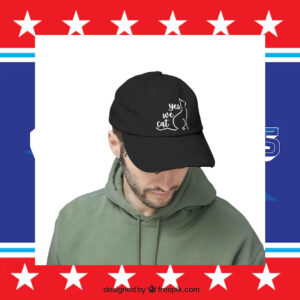 Kamala Harris Yes we Cat Printed Distressed Cap