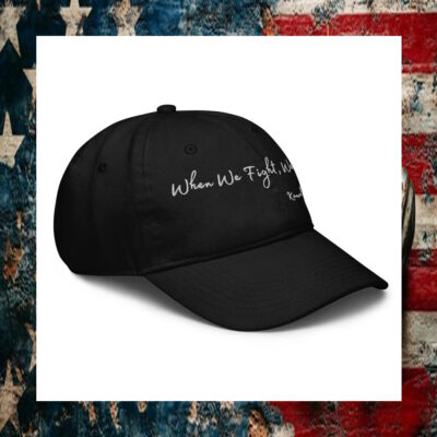 Kamala Harris hat embroidered When We Fight, We Win Hat