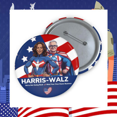Kamala Tim Superhero Pin Button