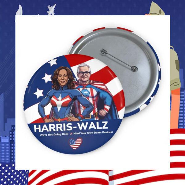 Kamala Tim Superhero Pin Button