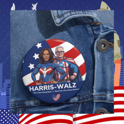 Kamala Tim Superhero Pin Button