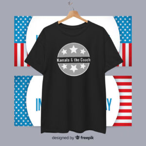 Kamala & the Coach 2024 Tshirt, Harris and Tim Walz T-Shirt