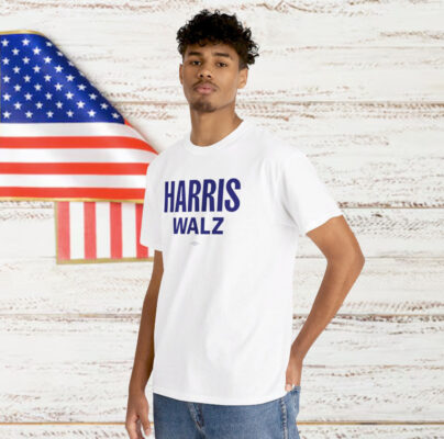 Logo Harris Walz Blue Shirt