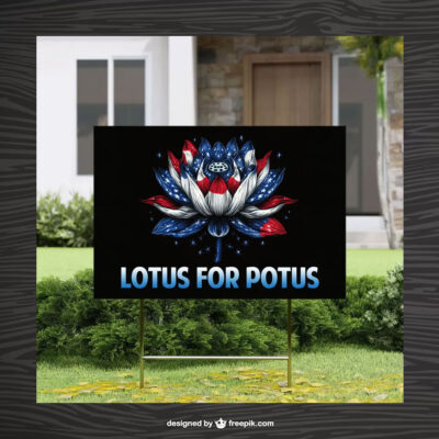 Lotus For Potus Yard Sign