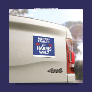 Military Families for Harris Walz 2024 Kamala Harris for President 2024 Car Bumper Magnet Sticker