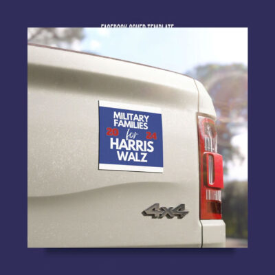 Military Families for Harris Walz 2024 Kamala Harris for President 2024 Car Bumper Magnet Sticker