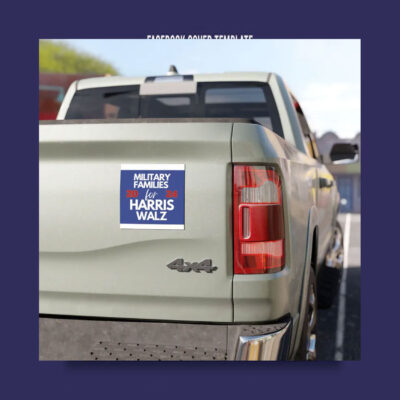 Military Families for Harris Walz 2024 Kamala Harris for President 2024 Car Bumper Magnet Sticker
