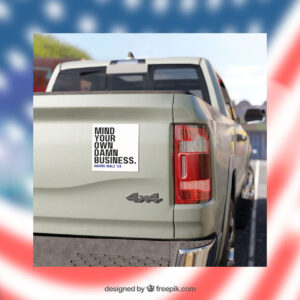 Mind Your Own Damn Business Harris Walz Kamala Harris for President 2024 Bumper Sticker Car Magnet