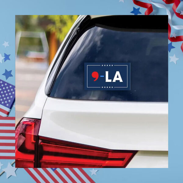 Official Comma La Kamala Harris Car Magnet