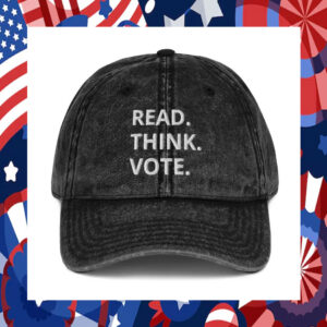 Read Think Vote Vintage Cotton Kamala Hat