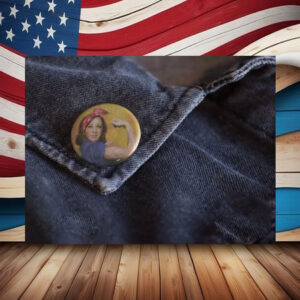 Rosie the Riveter Inspired Kamala Pin Buttons