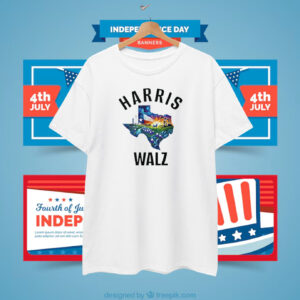 Turn Texas Blue – Premium Harris Walz Shirt