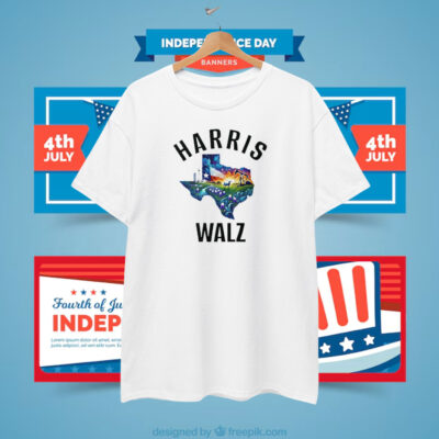 Turn Texas Blue – Premium Harris Walz Shirt