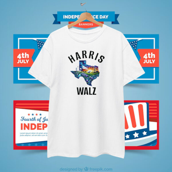 Turn Texas Blue – Premium Harris Walz Shirt