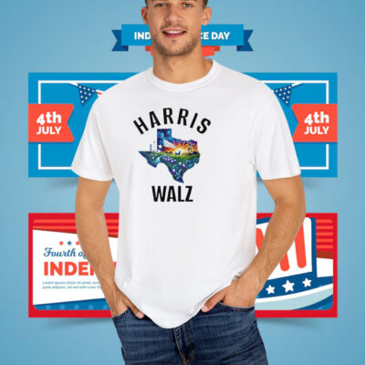 Turn Texas Blue – Premium Harris Walz Shirt