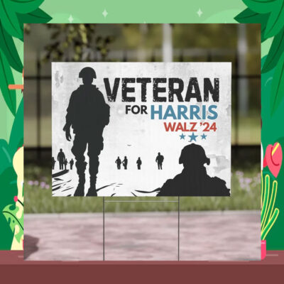 Veteran for Harris '24 Yard Sign
