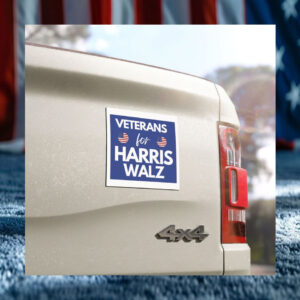 Veterans for Harris Walz 2024 Car Bumper Magnet Sticker