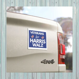 Veterans for Harris Walz 2024 Kamala Harris for President 2024 Car Bumper Magnet Sticker