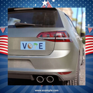 Vote Coconut Tree Kamala Harris Car Magnets