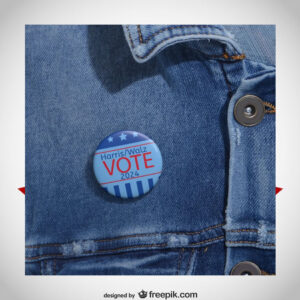 Vote Harris Walz 2024 Custom Pin Buttons
