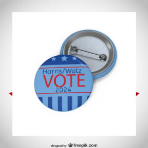 Vote Harris Walz 2024 Custom Pin Buttons