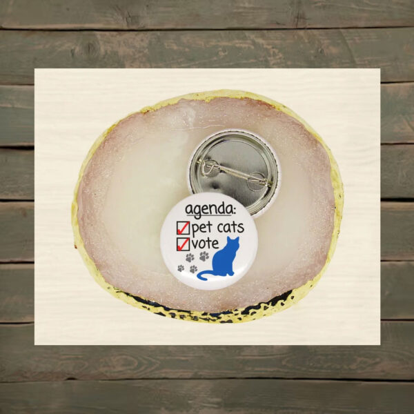 Vote & Pet Cats Button Pin