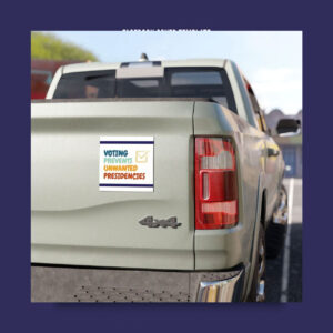 Voting Prevents Unwanted Presidencies, Kamala Harris for President 2024 Car Magnet