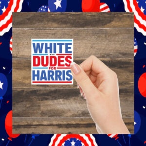 White Dudes for Harris Car Magnet