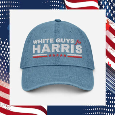 White Guys For Harris Denim Cap