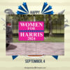 Women For Harris 2024 Colored Yard Sign