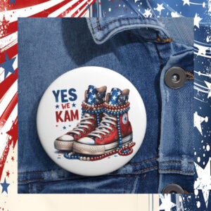 Yes We Kam Harris Walz Pin Button