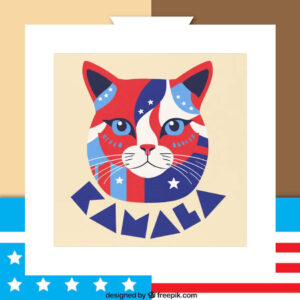 2024 Cat Kamala Car Magnet