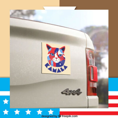 2024 Cat Kamala Car Magnet