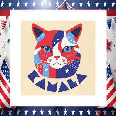 2024 Cat Kamala Harris Car Magnet