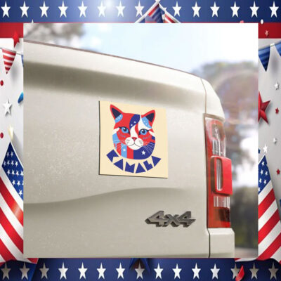 2024 Cat Kamala Harris Car Magnet