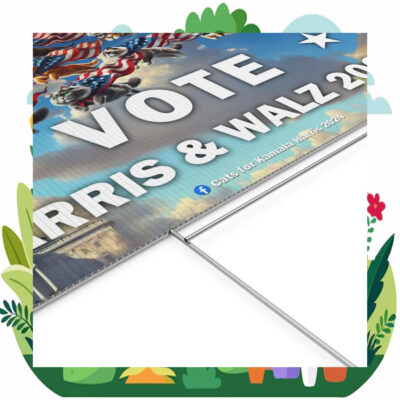 2024 Cat Ladies Vote Harris Walz Yard Sign