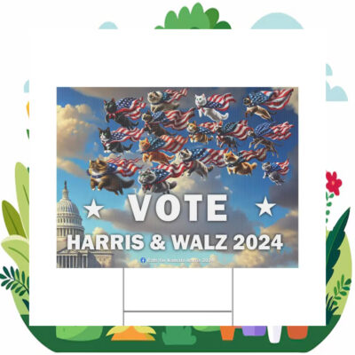 2024 Cat Ladies Vote Harris Walz Yard Sign