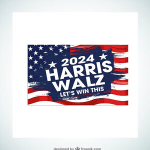 2024 Harri Walz Let's Win This Sticker