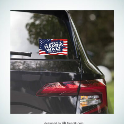 2024 Harri Walz Let's Win This Sticker