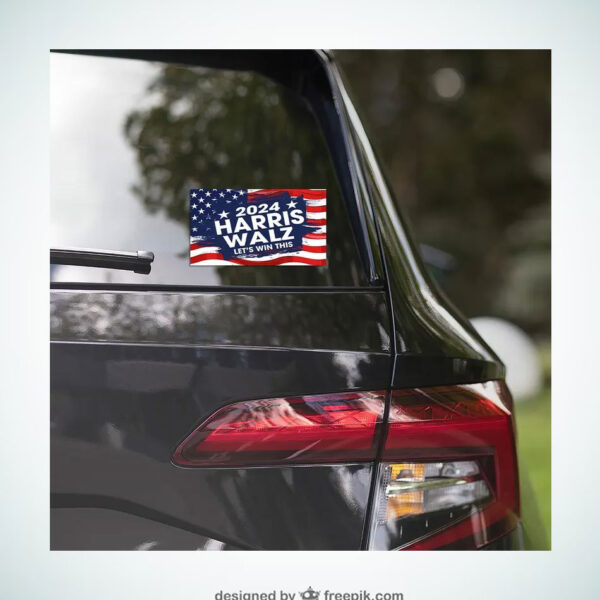 2024 Harri Walz Let's Win This Sticker