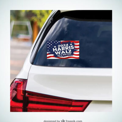 2024 Harri Walz Let's Win This Sticker